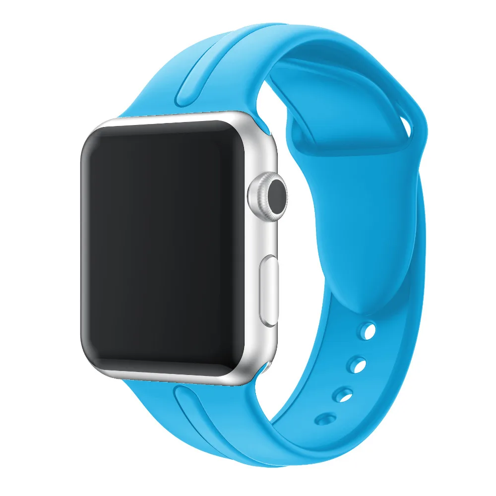 Силиконовый ремешок для apple watch 42 мм/38 мм iwatch 3/2/1 спортивный браслет часов