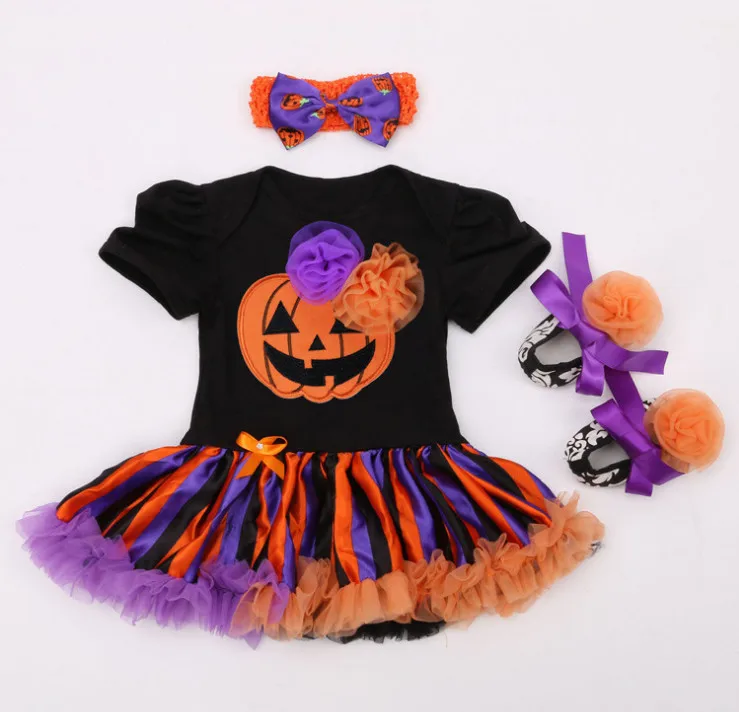 Комплекты одежды для маленьких девочек вечеринки на Хэллоуин комбинезон с