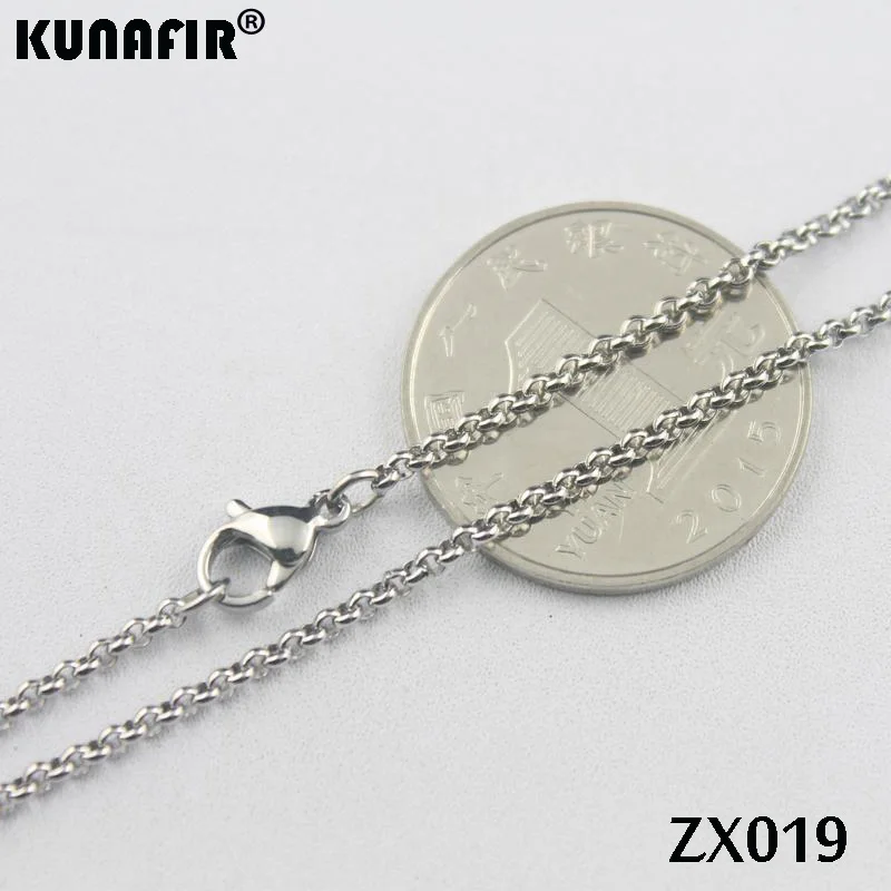 Цепочка Из Нержавеющей Стали с круглыми звеньями 14 38 дюймов 2 мм 10 шт. 500 ZX019|fashion
