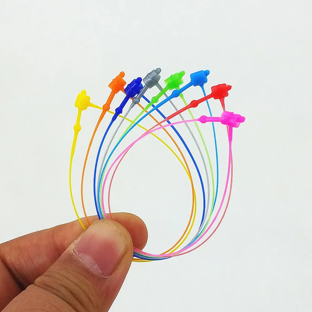 Plastic Loop Pins Snap Fastener Wire Buckle Hanging Sling Rope Needle for Price Tag Sign Card Label Display L5in/13cm 5packs