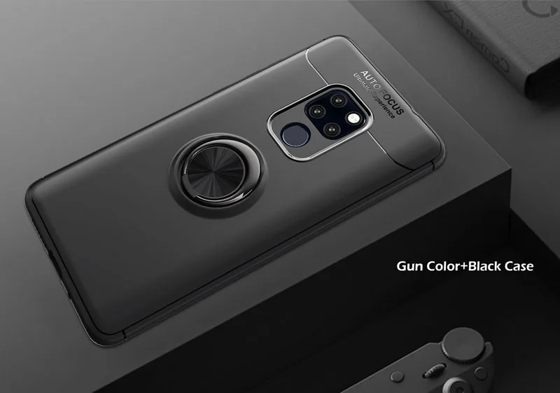 Бампера для huawei Коврики 20 металлическое кольцо чехол Коврики 20 HMA-L09 HMA-L29 мягкая силиконовая подставка установлены ИМА L09 L29 матовая Fundas