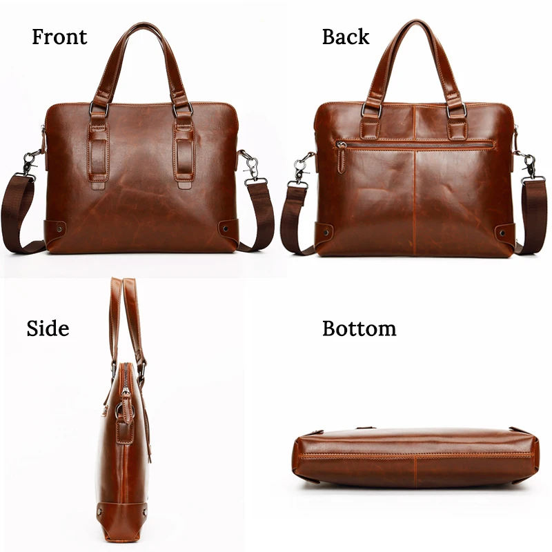 CBJSHO кожаные мужские портфели брендовые модные сумки через плечо