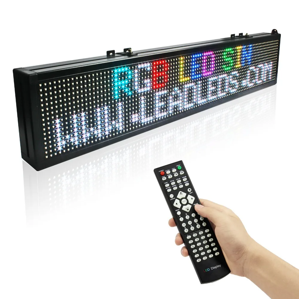 30X6 дюймов светодиодный полноцветный RGB SMD дисплей-витрина доска для сообщений, программируемый прокручивающийся дисплей Быстрая программа на пульте