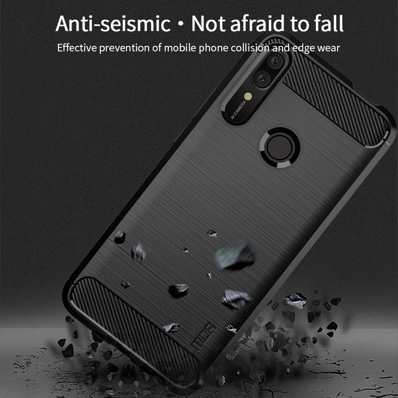 MOFi для huawei P Smart Z чехол Роскошный из углеродного волокна анти-капля TPU мягкий чехол s для huawei P Smart Z задняя крышка