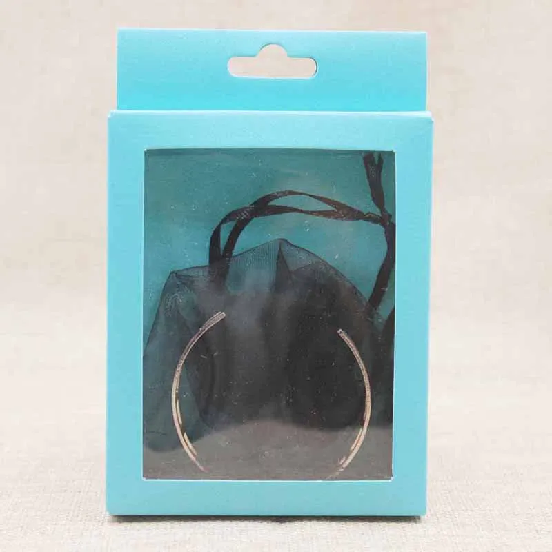 DIY пустая бумажная коробка для ювелирных изделий упаковка с прозрачной ПВХ windwon.