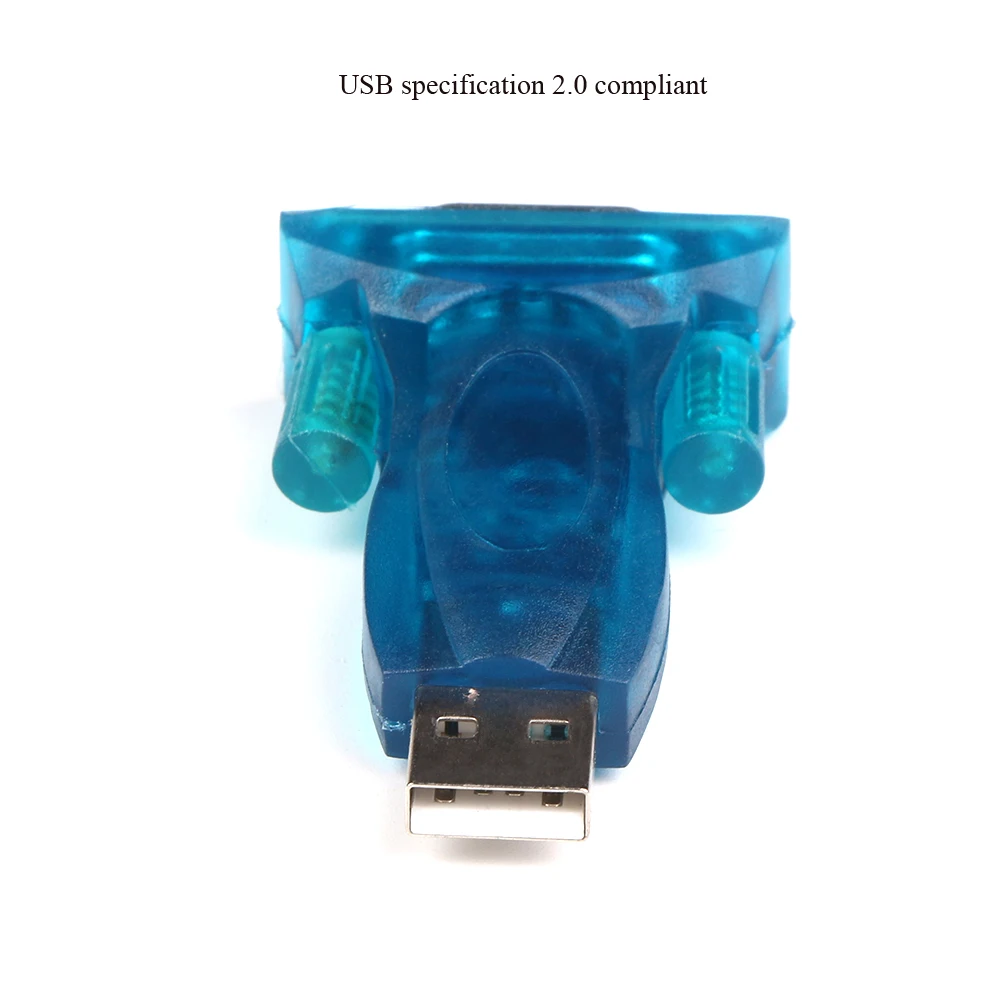 Синий USB 2 0 к RS232 конвертер DB9 9pin адаптер с кабелем + поддержка CD для win98/2000/XP Mac os v8.6