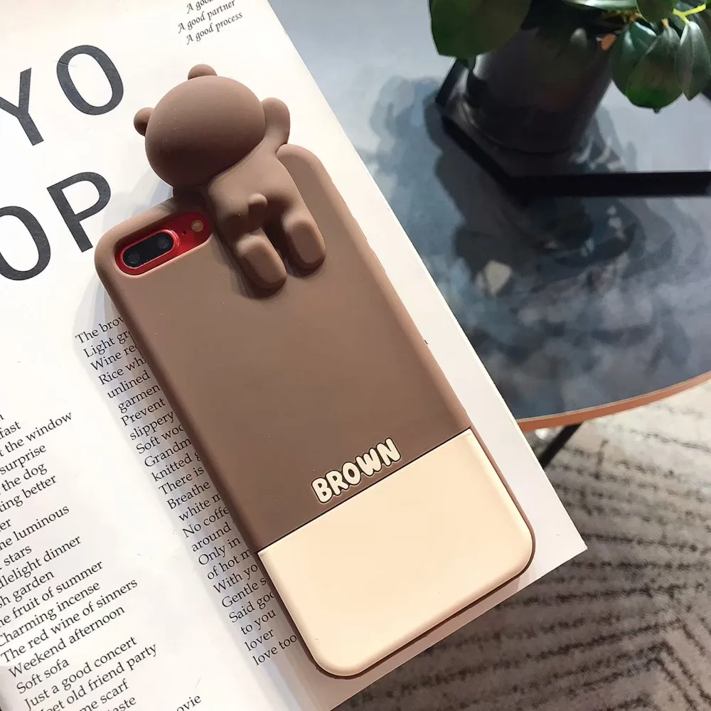 ORYKSZ 3D чехол с кроликом из мультфильма для iPhone X XR XS Max 7 8 Plus Мягкий ТПУ силиконовый чехол s чехол для iPhone 8 7 6S Plus задняя крышка