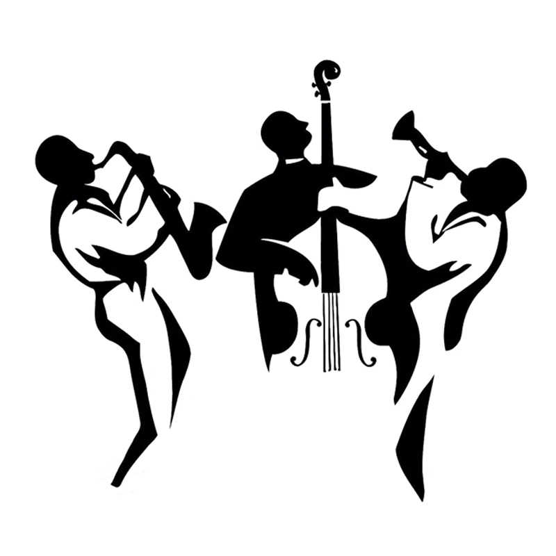 

14.1CM*12.7CM Fashion Music Classical Instruments Silhouette Car Sticker Vinyl S9-0797