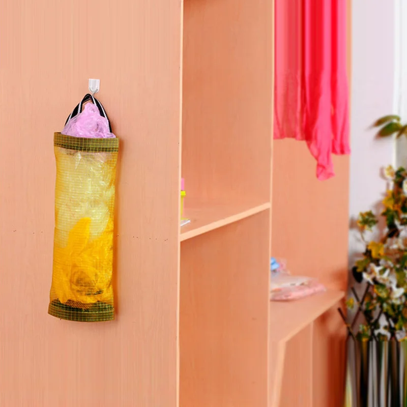 Hangable прозрачный сетчатый мешок для кухонного мусора сумка хранения кухонный