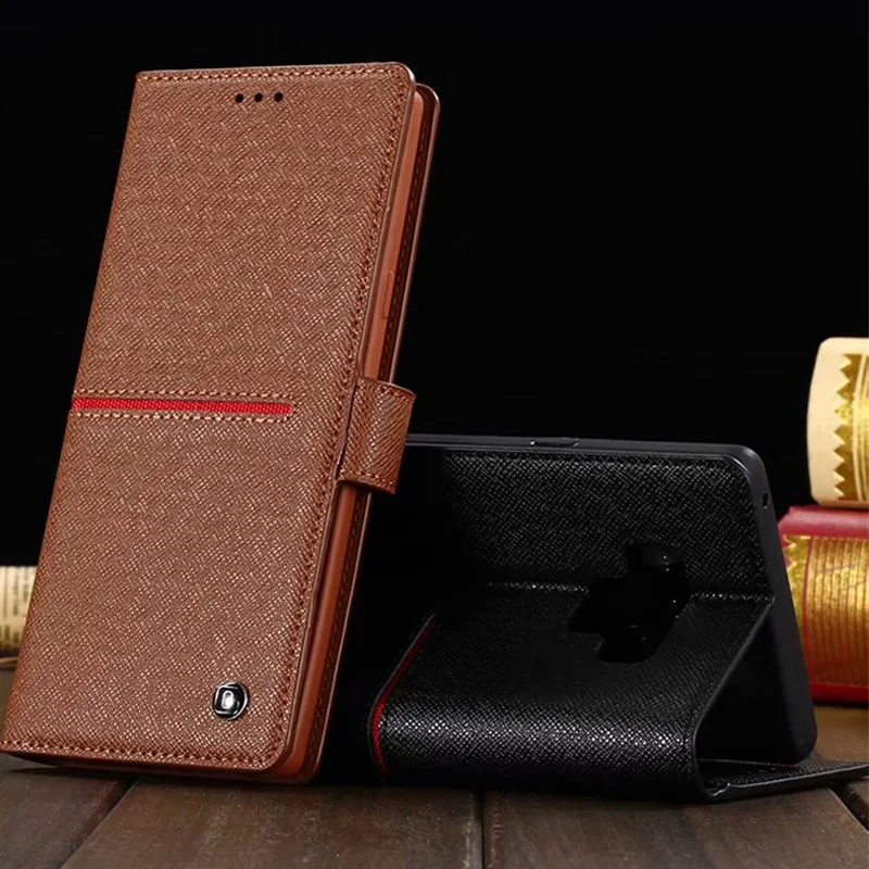 GEBEI Real Leather Case for Samsung Galaxy S9 Plus Cover Wallet Stand Flip Cell Phone Magnetic Card Holder Coque Funda | Мобильные