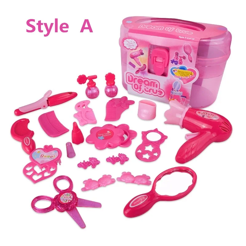 Красивая игрушка для волос девочек набор макияжа игрушки Pretent Play Simulation