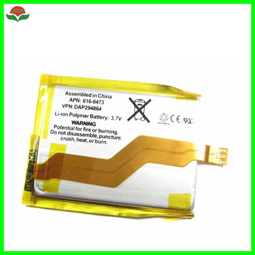 ISUN 20 шт./лот оригинальный качественный сенсорный 3 Аккумулятор для iPod Touch 3rd 3g Gen