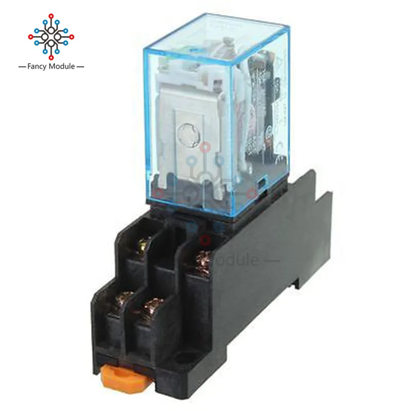 Катушка питания реле 12 В DC миниатюрное DPDT 8 контактов 10A 240VAC LY2 JQX-13F с PTF08A гнездо |