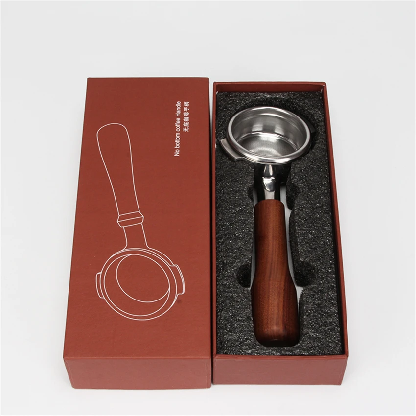 Держатель фильтра для кофемашины из нержавеющей стали с деревянной