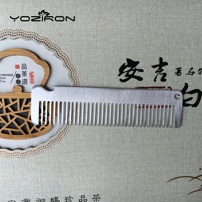 15*4 см Профессиональная мужская борода расческа Антистатическая нержавеющая