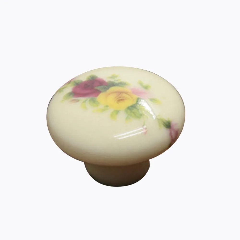 Крашеная керамика европейская мебель ручки шкафа 1004 одно отверстие с винтами