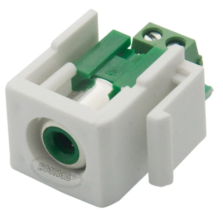 

Keystone RCA Green Female Connector With Backside Screw Connection