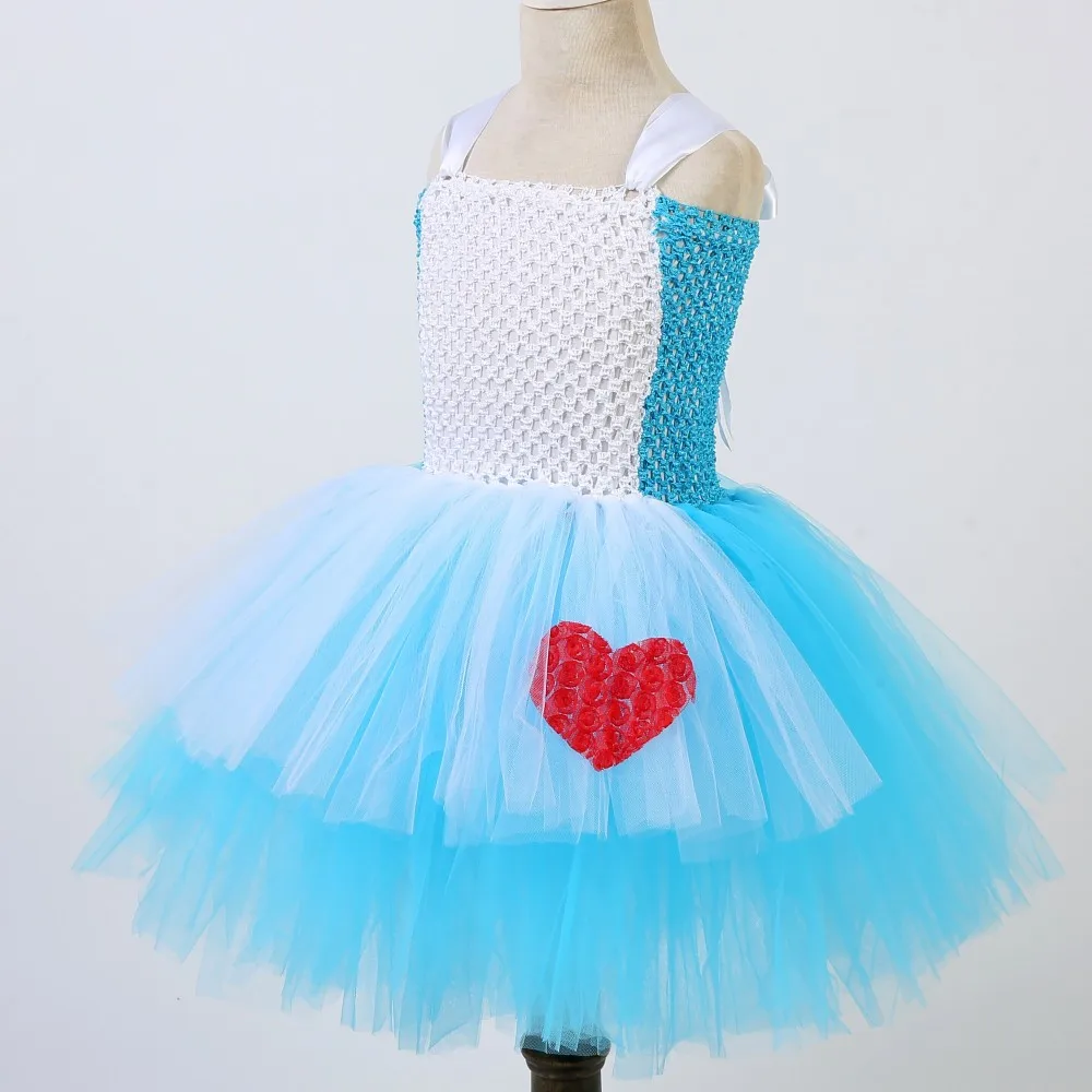 Alice In Wonderland Princess Girl Tutu Dress Classic Movie Belle Rapunzel Sweet Autumn With Hair Clip For New Year Party | Детская