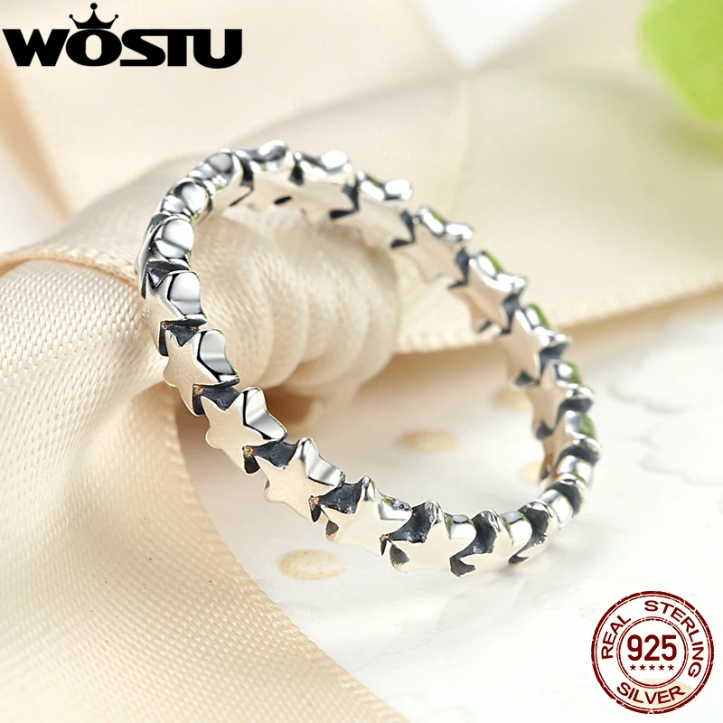 Brand Star Trail Stackable Finger Ring For Women Wedding 100% 925 Sterling Silver Jewelry 2020 New Collection SDP7151 | Украшения и