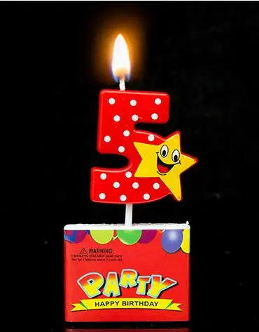 1 шт. Красная звезда номер 0 9 свечи для торта Топпер Для детей день рождения