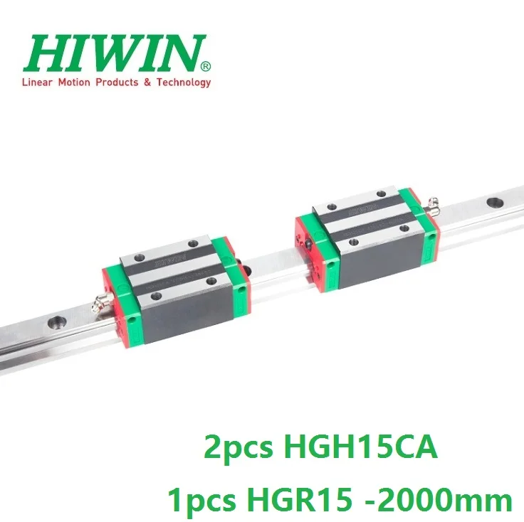 1 шт. 100% оригинальный Hiwin линейный рельс HGR15 L 2000 мм + 2 HGH15CA узкий скользящий блок для
