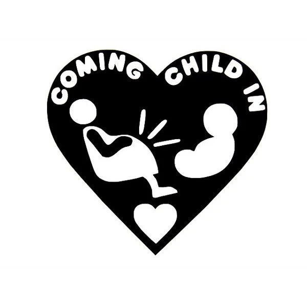 12x13 см режущая наклейка, предназначенная для детей, Виниловая наклейка для автомобиля, безопасная наклейка для беременных, водонепроницаемая наклейка TA067