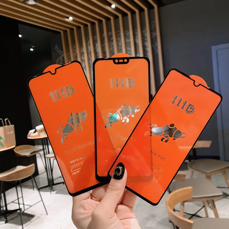 10 шт./лот 111D полное защитное стекло экрана для Huawei P20 P30 Mate 20 lite Honor Lite 8C 8X защитная