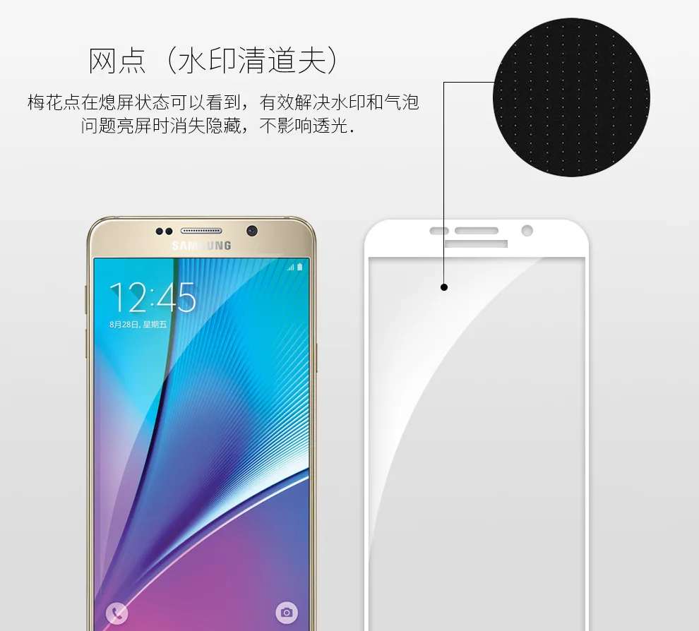 9 H жесткий 2.5D Arc край Полный Экран закаленное Стекло протектор Плёнки на Samsung Galaxy