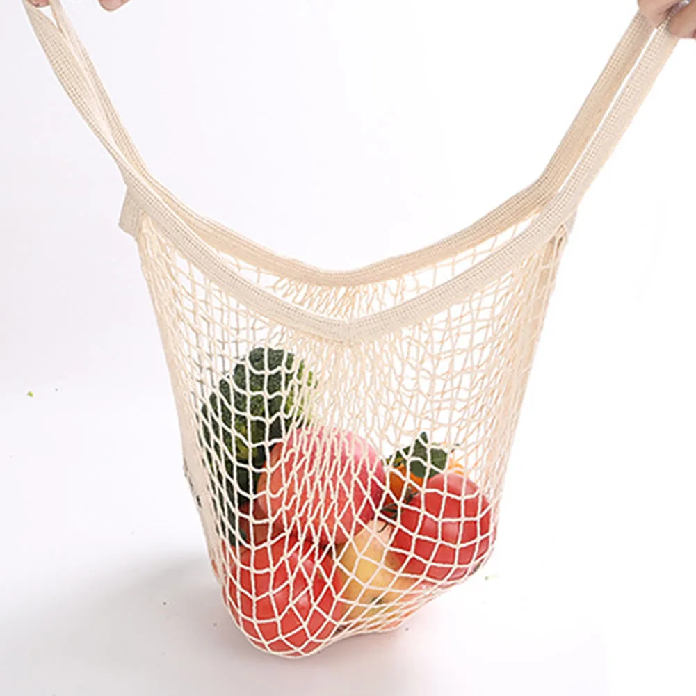 1 шт. сетчатая Сетчатая Сумка для покупок многоразовая продуктовая сумка экологически чистые плетеные хлопковые сумки Сумка для хранения фруктов Повседневная сумка