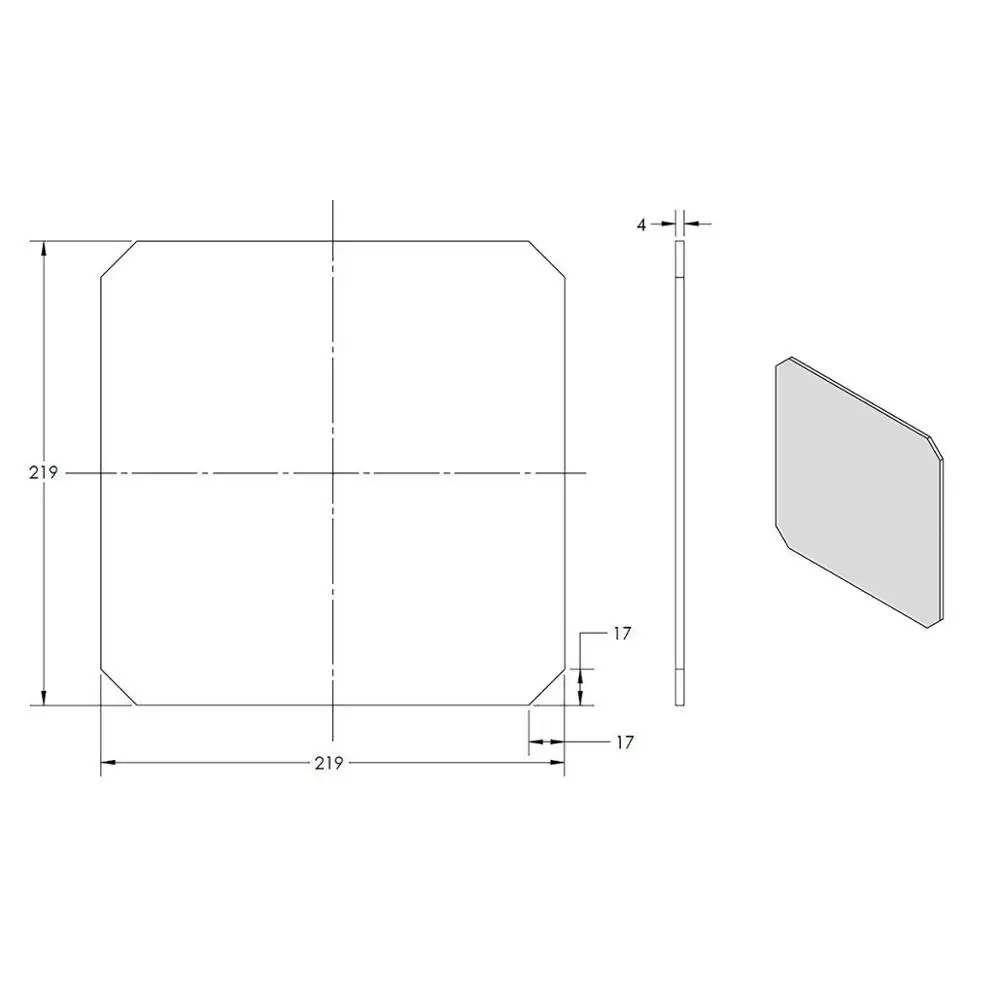 Пластина из боросиликатного стекла Funssor для дубликатора Wanhao i3 Anet A8 MP 3D принтеры