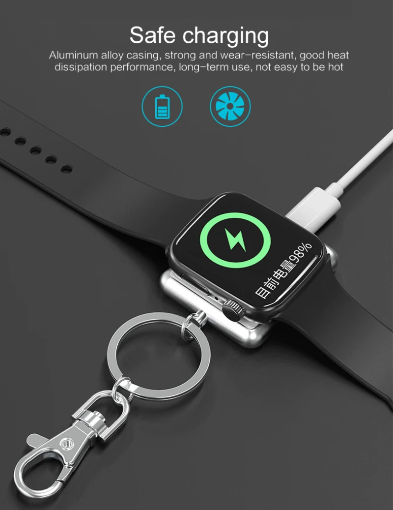 Магнитное Беспроводное зарядное устройство для Apple Watch Series 2 3 4 портативный карманный зарядный кабель для i Watch 4 3 2 зарядная док-станция power Bank