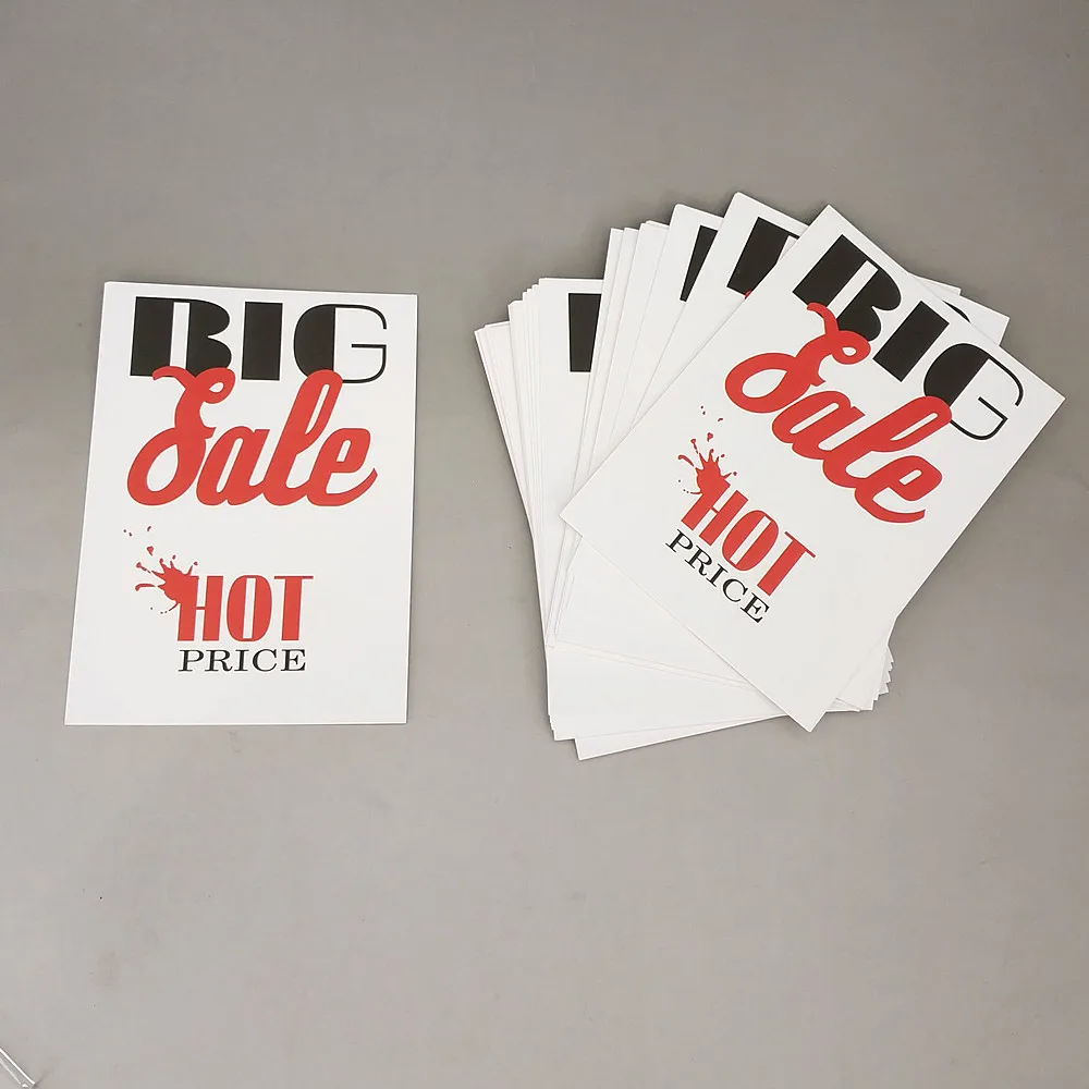 

POP Poster Hard Paper 300gsm Label Tag Onsale Sign Signage Card for Advertising Promotion 14x10cm in Retail Store 2000pcs