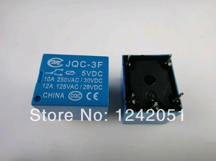 

100pcs JQC-3F(T73) DC 5V 5PIN Power Relay 240VAC 28VDC