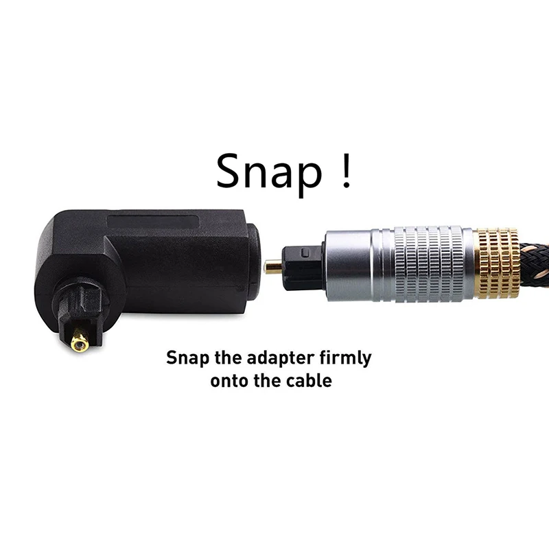 New Female To Male Digital Optical Audio Cable Adapter 90 Degree Right Angle For Toslink TV | Электроника