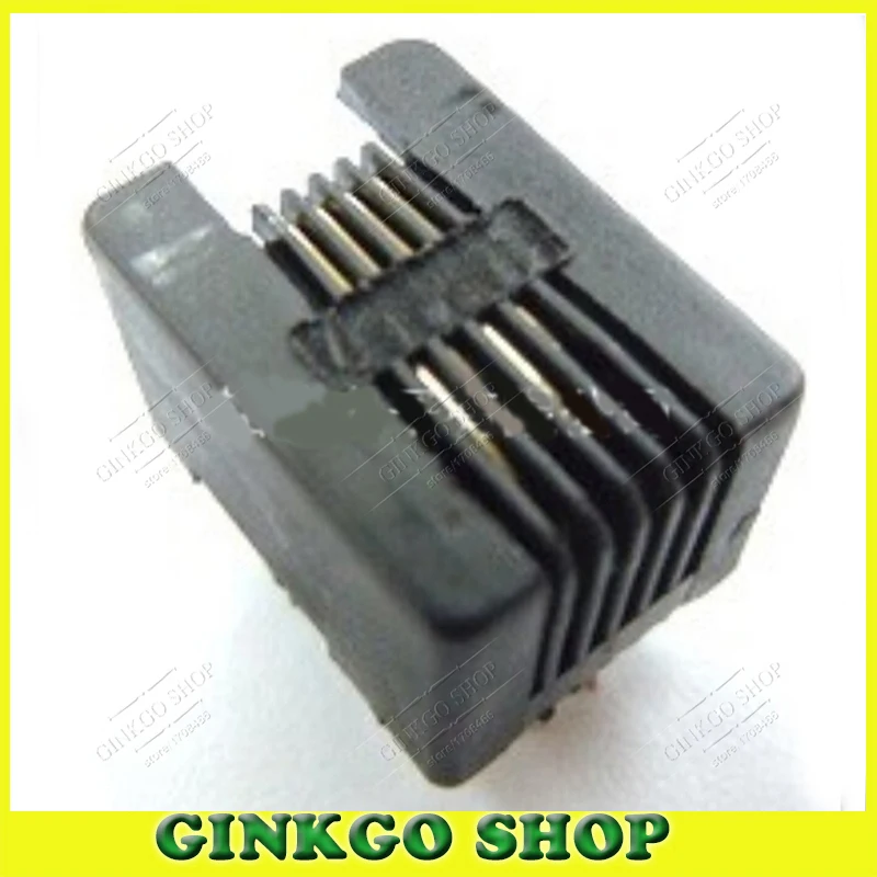 25 шт./лот Новинка RJ11 Телефонная модульная Сетевая розетка 95001 4P4C 4 Pin печатная