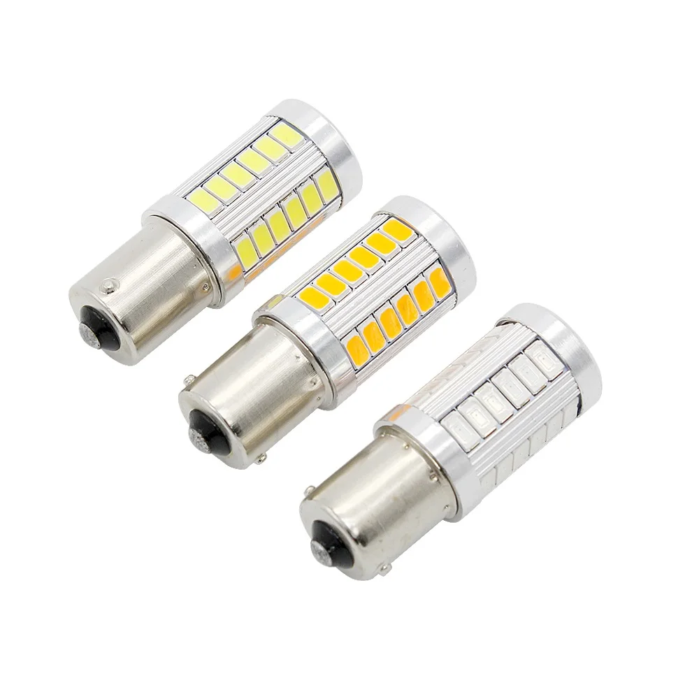 2 шт. BA15S 1156 P21W 33 SMD 5630 5730 СВЕТОДИОДНЫЙ Автомобильный тормоз светильник хвост лампы 12V Автоматический Обратный лампа габаритный фонарь светильник Белого красного и желтого цвета