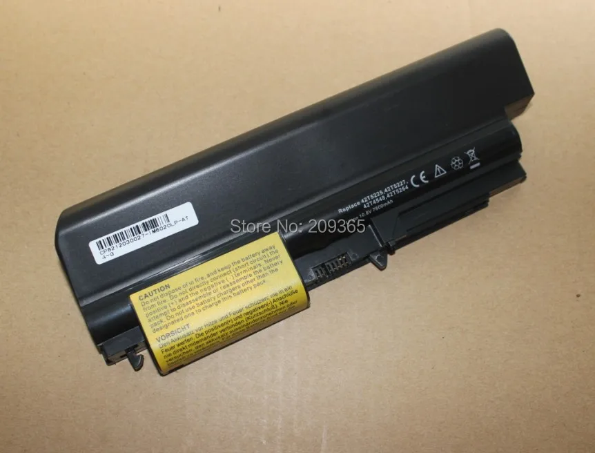 Аккумулятор на 9 ячеек 7800 мАч для Lenovo ThinkPad R400 T400 T61 6378 ASM 42T5265 43R2499 41U3198 | Компьютеры и