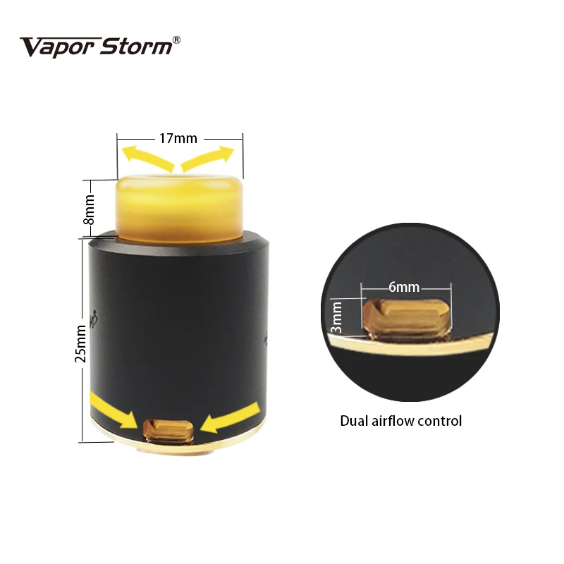 Оригинальный Vapor Storm Фламинго RDA распылитель 24 мм 2 мл двойной катушкой 510 нитки DIY