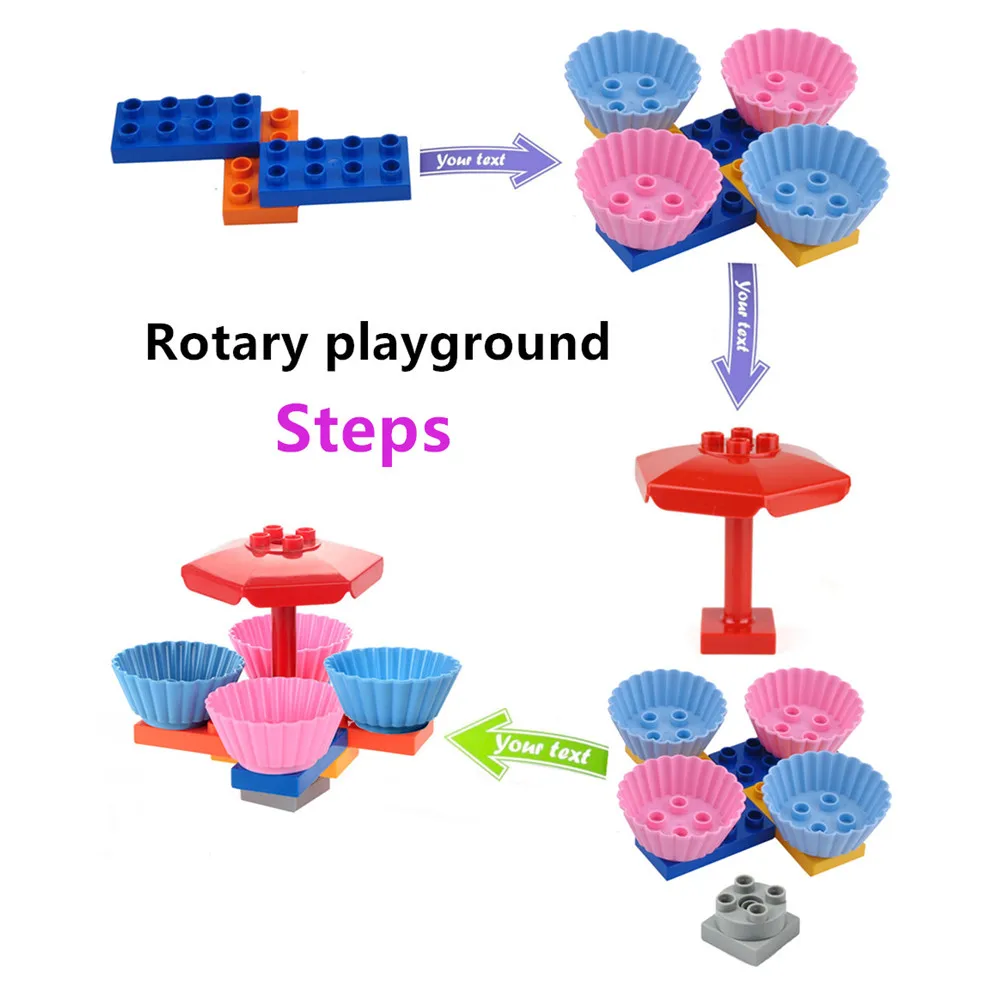 Вращающаяся игровая площадка большой строительный блок сделай сам классический