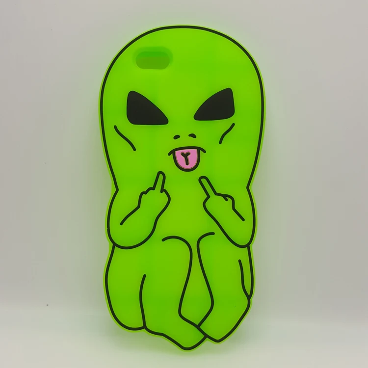 wai xing ren lv se 3D мультфильм рок милый белый корна Кошка мягкий силиконовый чехол для iPhone 5 5S SE Резиновый чехол милый Рождественский кактус мобильный чехол для телефона - Цвет: wai xing ren lv se