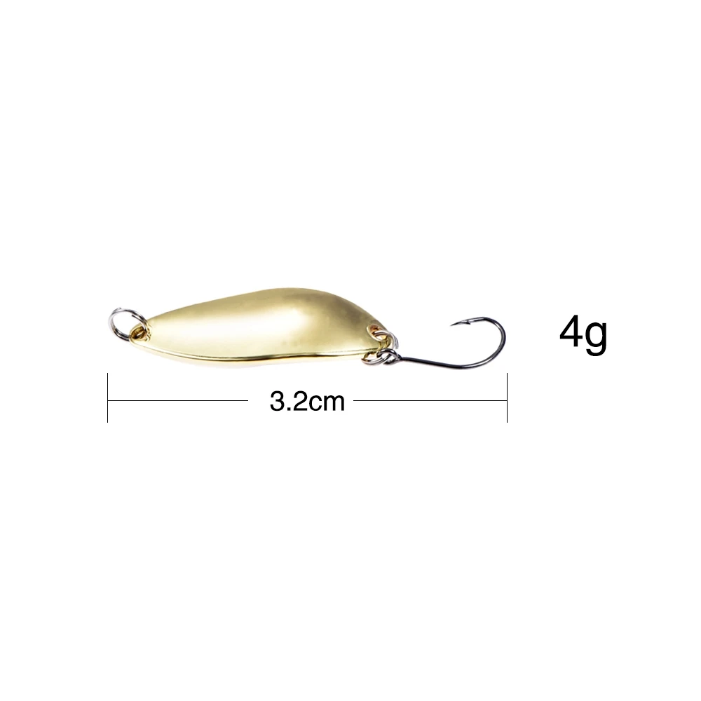 Рыболовные приманки Peche Spinner, форель, ложка, Shads, воблеры, джиг, приманки, VIB, жесткие приманки с блестками для ловли карпа, рыболовные снасти, Pesca Isca - Цвет: GD 4g