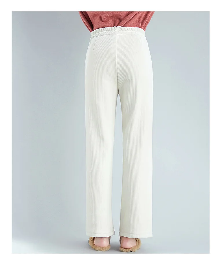 Suvance 2018 Winter Fashion 2 Solid Color Office Lady L-xl Velvet Women Wide Length Pants Jl-shmf051 | Женская одежда
