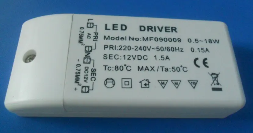 20PCS/LOT xmas Promotions Constant voltage LED Driver Transformer Power Supply DC 12V 0.5w-18W Promotion lowest price