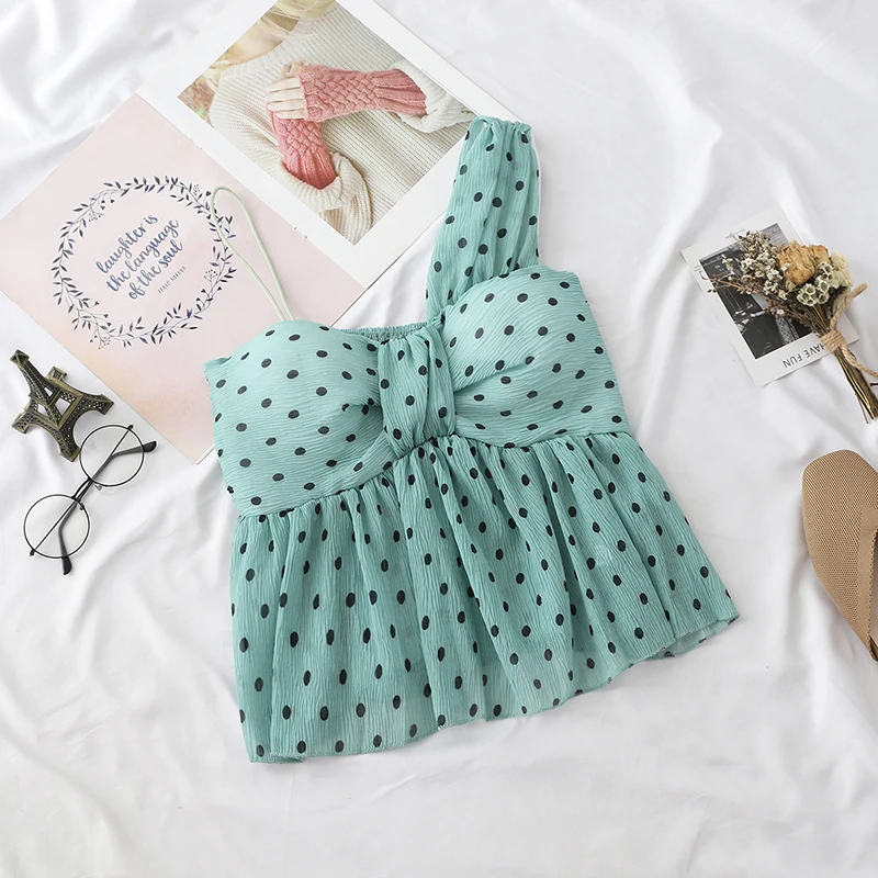 Модный комплект из 2 предметов в горошек для женщин новинка 2019 года летний