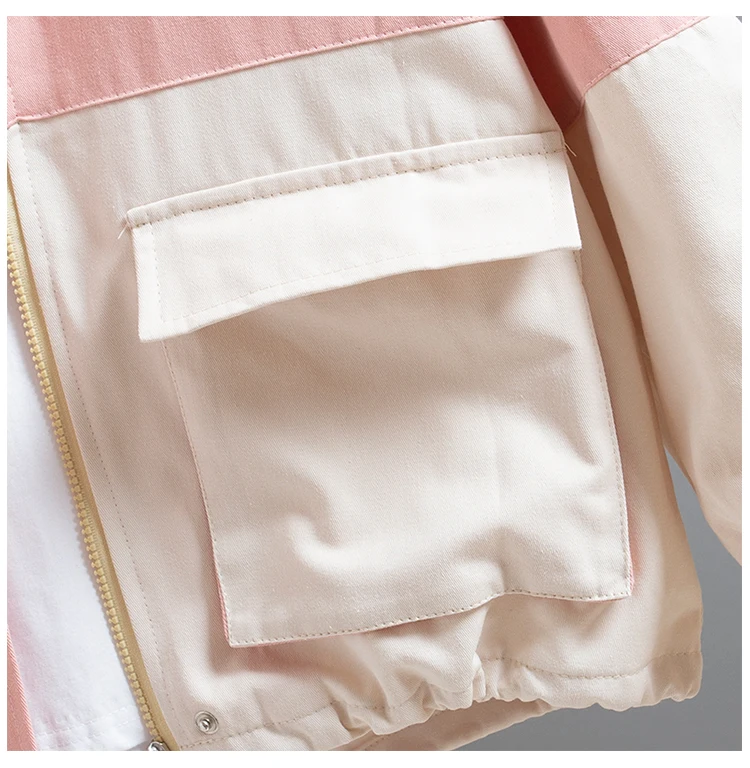 Женская куртка с капюшоном Повседневная винтажная бомбер длинным рукавом в