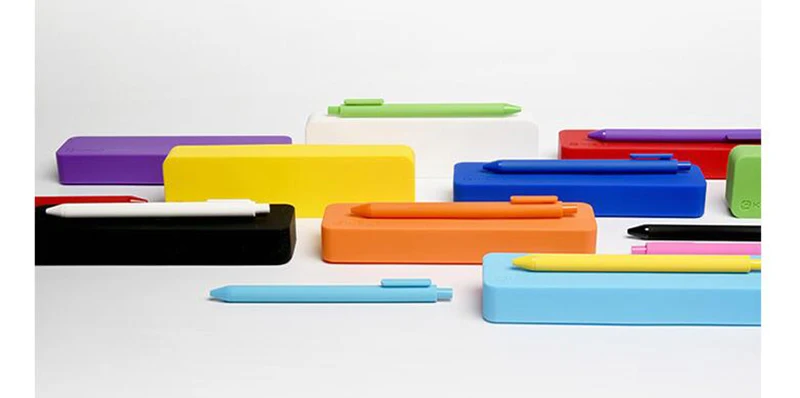 KACO PURE Silicone Stationery Pencil Case Creative Anti-Static Protect Pencils Candy Case Pencil Pencil Case+1 Black Gel Pen