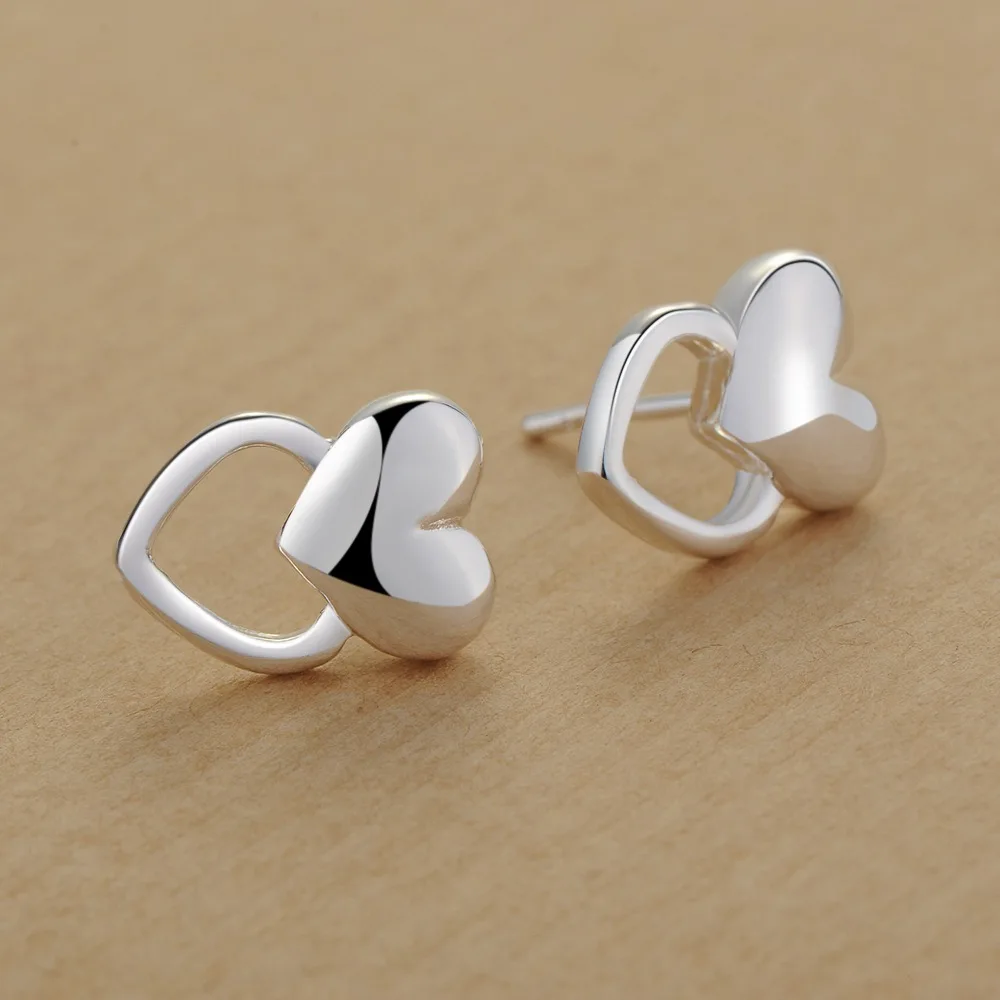 Новое поступление посеребренные серьги с Купидоном в форме сердца для женщин