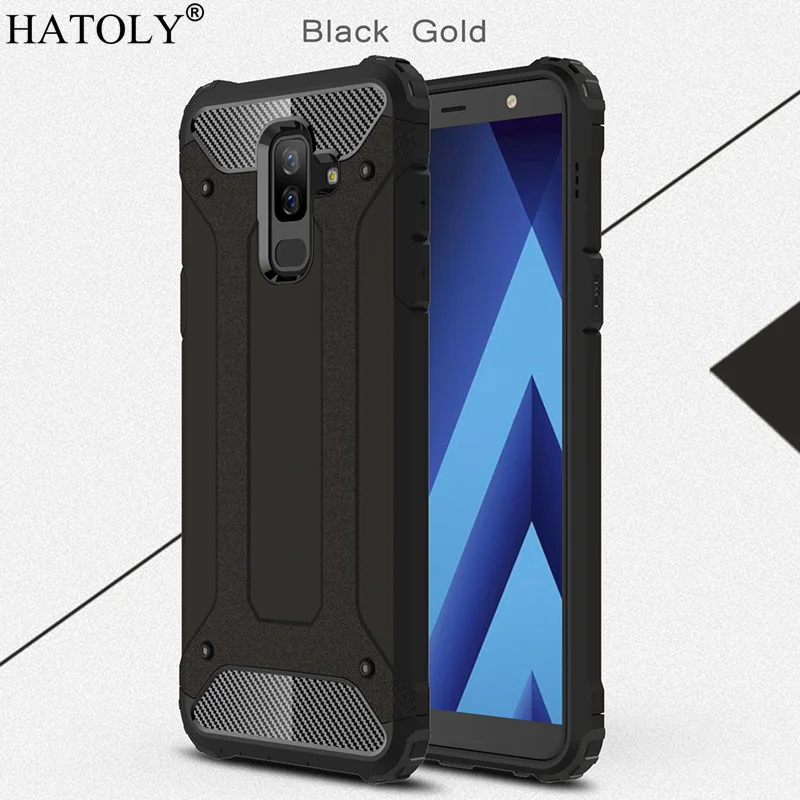 Чехол HATOLY для Samsung Galaxy A6 Plus 2018 силиконовый резиновый армированный жесткий чехол