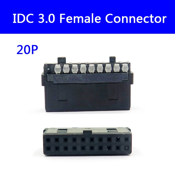 

50 шт. черный USB 3,0 гнездо IDC 20P 19P IDC3.0 USB разъем