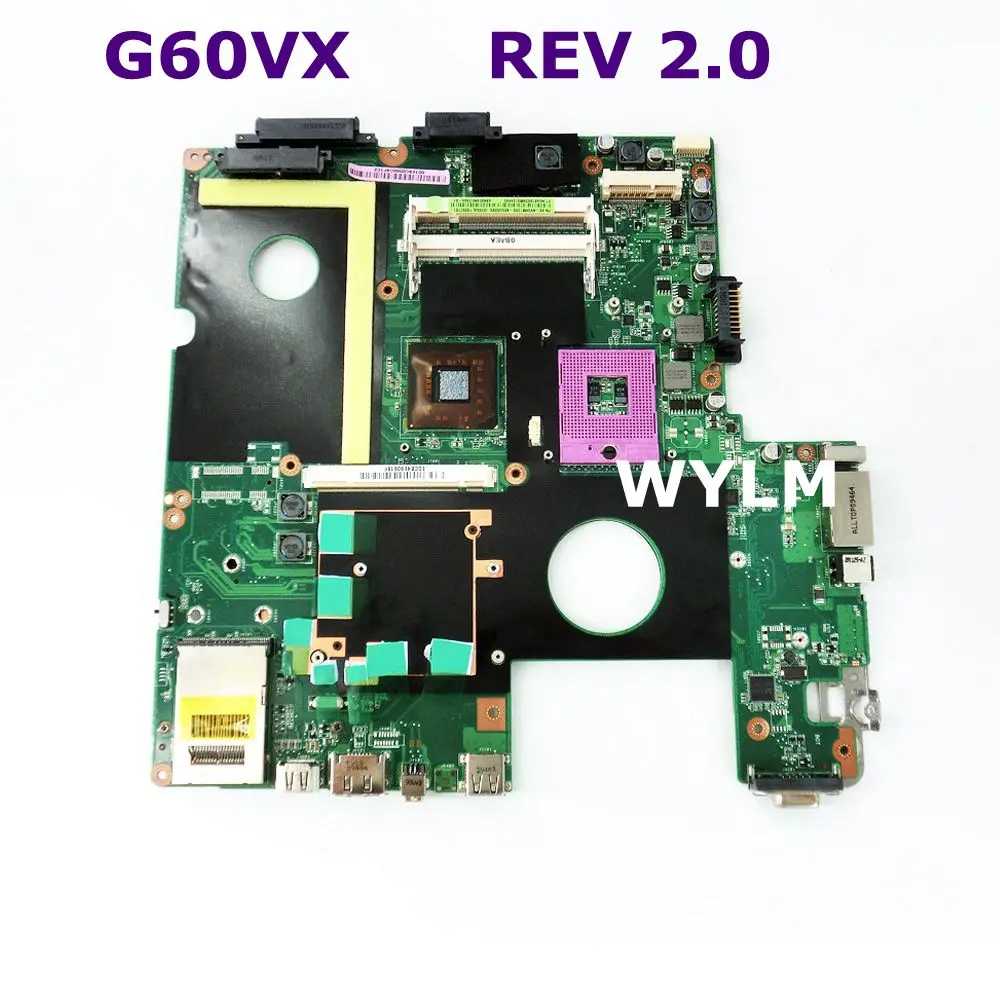 G60VX материнская плата REV 2 0 для ASUS G60V ноутбука 60 NV3MB1200 A05 DDR3 100% протестированная